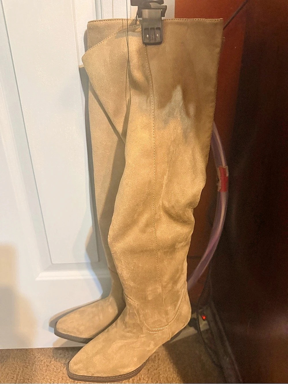 TME Women's Tan Over-the-Knee Boots US 7